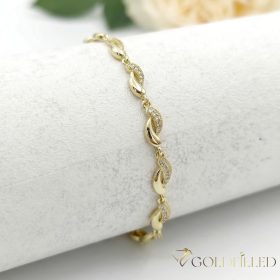 Goldfilled Antiallergén Karkötő 19cm/6mm 14K színű