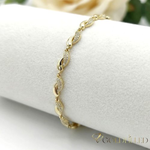 Goldfilled Antiallergén Karkötő 19cm/6mm 14K színű