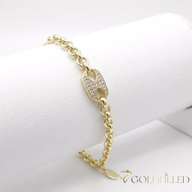 Goldfilled Antiallergén Karkötő 17-20cm/4-8mm 14K