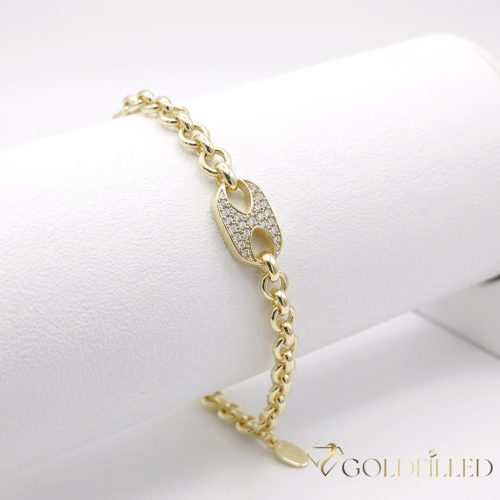 Goldfilled Antiallergén Karkötő 17-20cm/4-8mm 14K