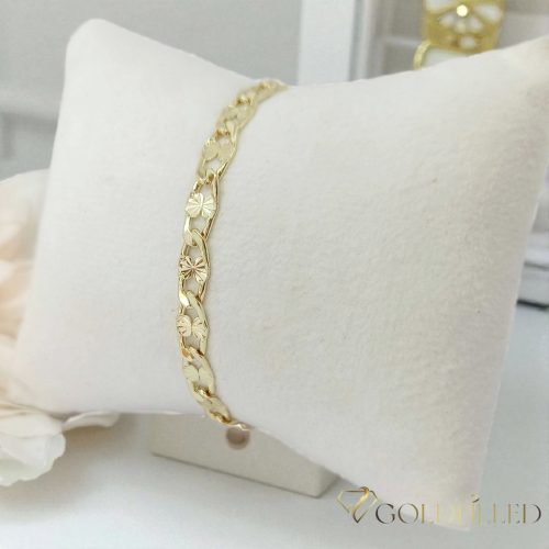 Goldfilled Antiallergén Karkötő 17cm/5,5mm 14K színű
