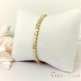 Goldfilled Antiallergén Karkötő 19 cm /4mm 14K színű
