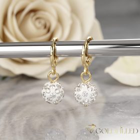 Goldfilled Antiallergén Fülbevaló 25mm 14K szín	