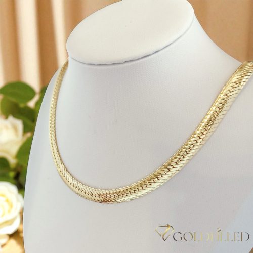 Goldfilled Antiallergén Luxury Nyakék 50cm Hosszú és 7mm  Széles  Szín 14K