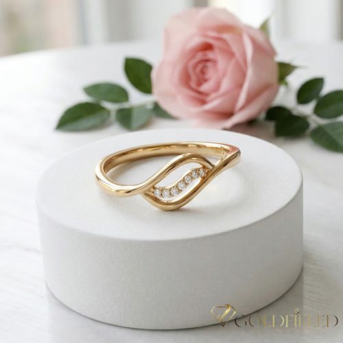 "Goldfilled" antiallergén gyűrű, különböző méretekben 18K színű