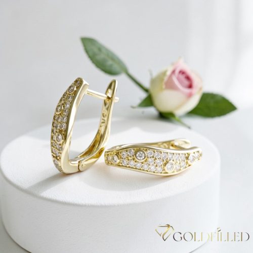 Goldfilled Antiallergén Fülbevaló 16mm 14K szín