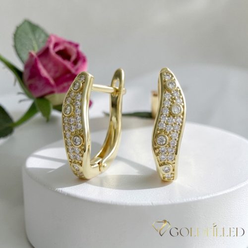 Goldfilled Antiallergén Fülbevaló 16mm 14K szín