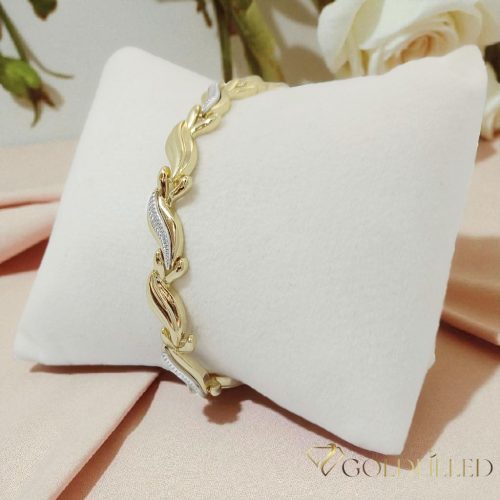 Goldfilled Antiallergén Karkötő 18,5 cm/7mm 14K színű