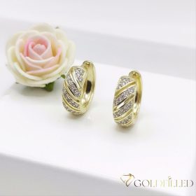 Goldfilled Antiallergén Fülbevaló 18mm 14K szín