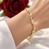 Goldfilled Antiallergén Karkötő 19 cm/7mm 14K színű