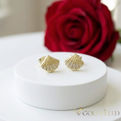 Goldfilled Antiallergén Fülbevaló 9mm 14K szín	