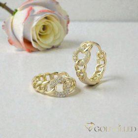 Goldfilled Antiallergén Fülbevaló 16mm 14K szín