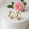 Goldfilled Antiallergén Fülbevaló 14mm 14K szín 