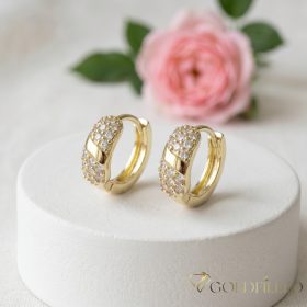 Goldfilled Antiallergén Fülbevaló 14mm 14K szín 