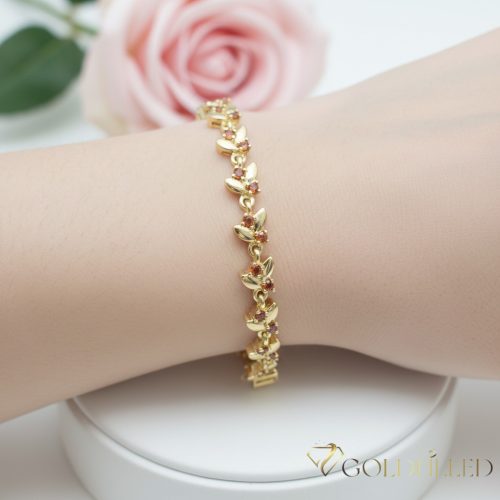 Goldfilled Antiallergén Karkötő 19cm/6mm 14K színű
