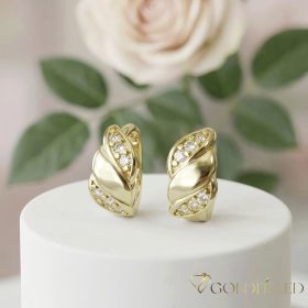 Goldfilled Antiallergén Fülbevaló 9mm 14K szín	
