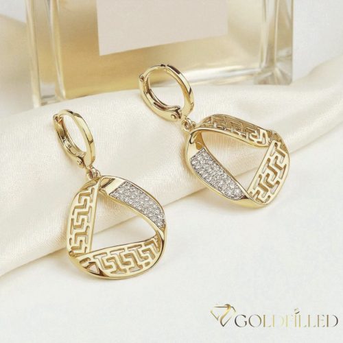 Goldfilled Antiallergén Fülbevaló 38mm 14K szín