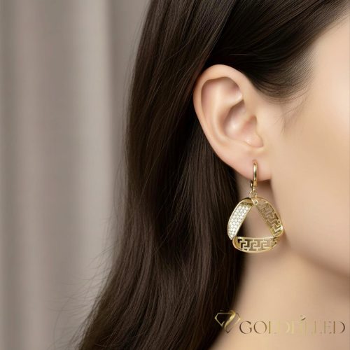 Goldfilled Antiallergén Fülbevaló 38mm 14K szín
