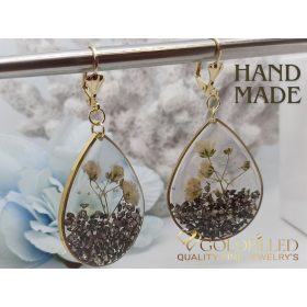   Kézzel Készült Antiallergén Lógós Fülbevaló 60mm 14K Szín	