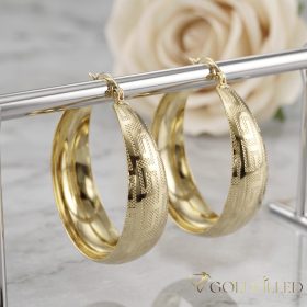 Goldfilled Antiallergén Karika Fülbevaló 50mm 18K Szín