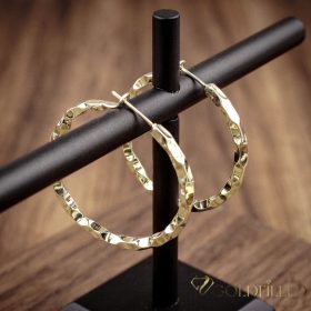 Goldfilled Antiallergén  Karika Fülbevaló 35mm 14K szín