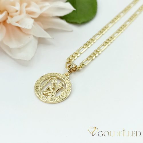 Goldfilled antiallergén nyaklánc 50cm / 4mm + VÍzöntő  medál 14K szín