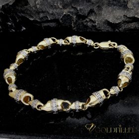 Goldfilled Antiallergén Karkötő 22 cm/ 8 mm 14K szín