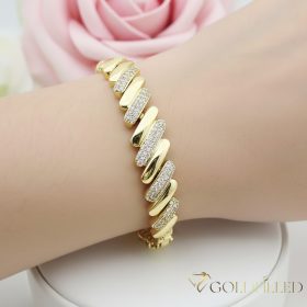 Goldfilled Antiallergén Karkötő 19 cm/10mm 14K színű