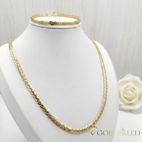   Goldfilled Antiallergén Nyaklánc 50cm/4,5mm + Karkötő 20cm  14K szín