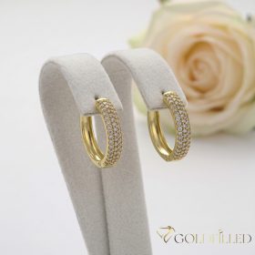 Goldfilled Antiallergén Fülbevaló 17 mm 14K szín