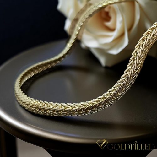 Goldfilled Antiallergén Luxury Nyakék 50cm Hosszú és 7mm  Széles  Szín 14K