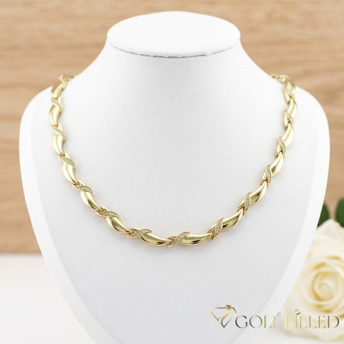 Goldfilled Antiallergén Exkluzív Nyakék Több Féle Méretben  7mm Széles 14K Szín