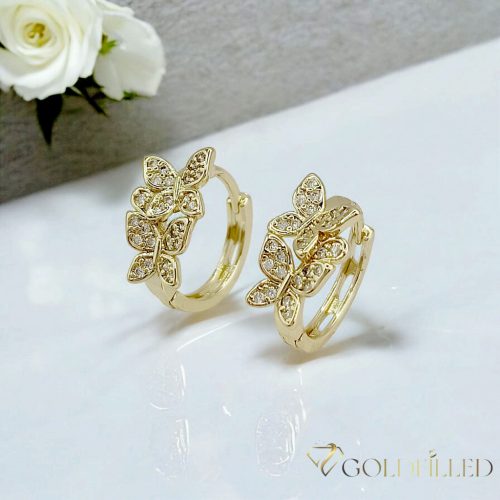Goldfilled Antiallergén Fülbevaló 18mm 14K szín