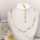 Goldfilled Antiallergén Nyaklánc 45cm/6-8mm + Karkötő 19cm + Fülbevaló 14K szín