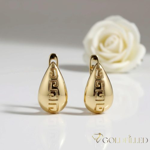 Goldfilled Antiallergén Fülbevaló 14mm 18K szín 
