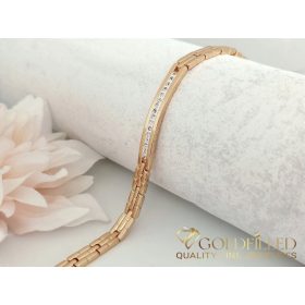 Goldfilled Antiallergén Karkötő 19cm/6mm 18K színű