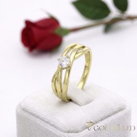   "Goldfilled" antiallergén gyűrű, különböző méretekben 14K színű