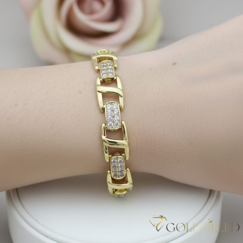 Goldfilled Antiallergén Karkötő 19 cm/9mm 14K színű