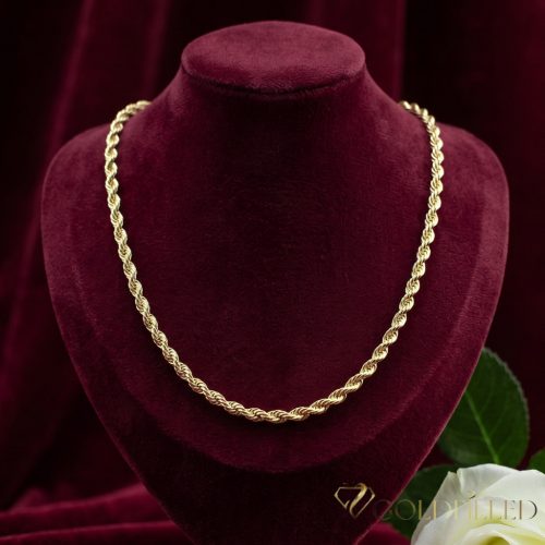 Goldfilled Antiallergén Luxury Nyaklánc 45cm Hosszú és 5 mm Széles  Szín  14K