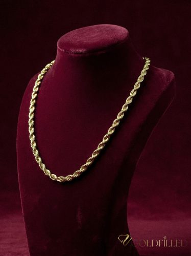 Goldfilled Antiallergén Luxury Nyaklánc 45cm Hosszú és 5 mm Széles  Szín  14K