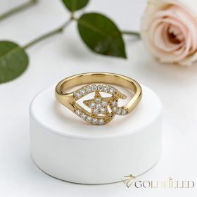   "Goldfilled" antiallergén gyűrű, különböző méretekben 18K színű