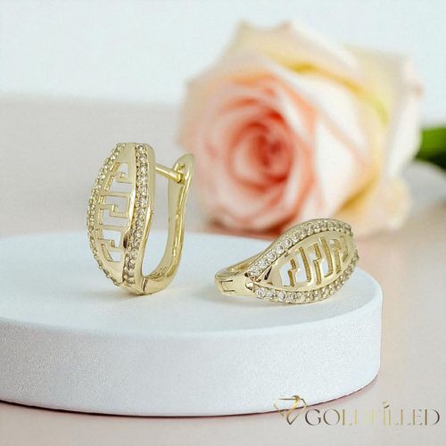 Goldfilled Antiallergén Fülbevaló 17mm 14K szín