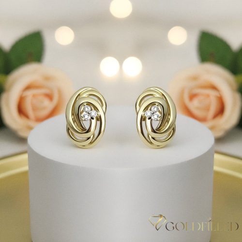 Goldfilled Antiallergén Fülbevaló 18mm 14K szín