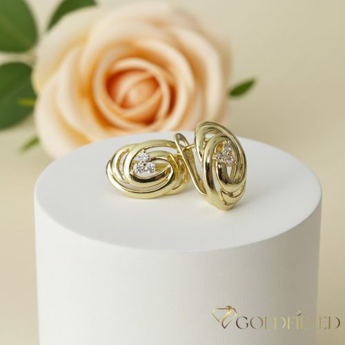 Goldfilled Antiallergén Fülbevaló 18mm 14K szín
