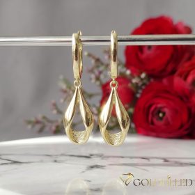 Goldfilled Antiallergén Fülbevaló 38mm 14K szín	