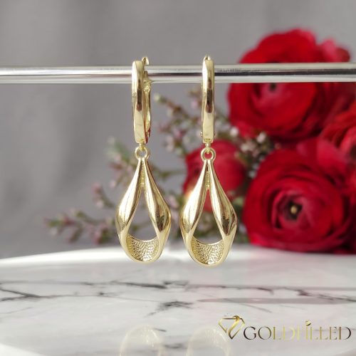 Goldfilled Antiallergén Fülbevaló 38mm 14K szín	