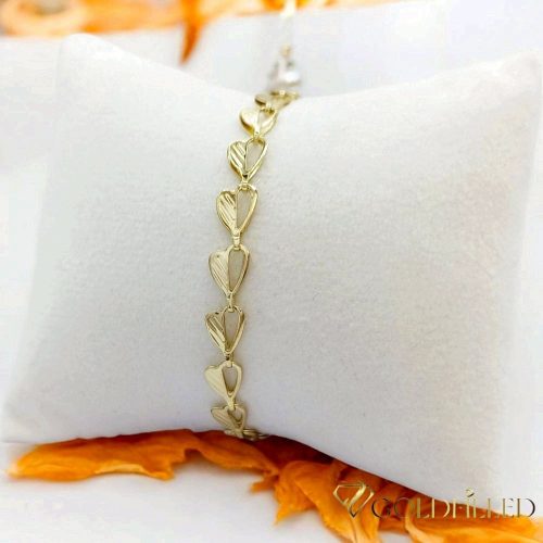 Goldfilled Antiallergén Karkötő 17cm/6mm 14K színű