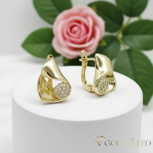 Goldfilled Antiallergén Fülbevaló 17mm 14K szín