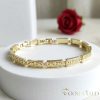 Goldfilled Antiallergén Karkötő 17cm/6mm 14K színű
