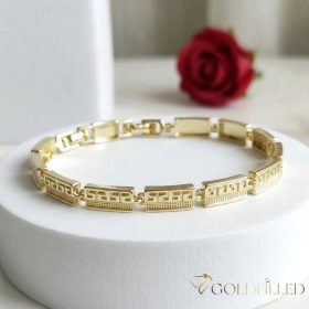 Goldfilled Antiallergén Karkötő 17cm/6mm 14K színű